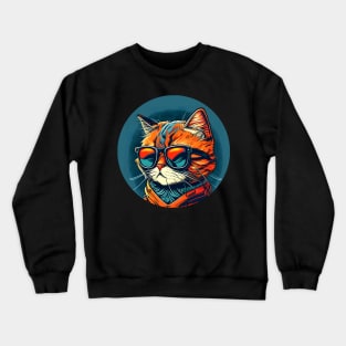 Colorful Cat Kitten Lover Crewneck Sweatshirt